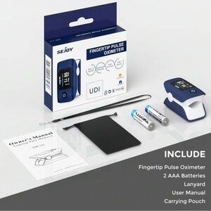 SEJOY Fingertip Pulse Oximeter Large Backlit Display, Brand New